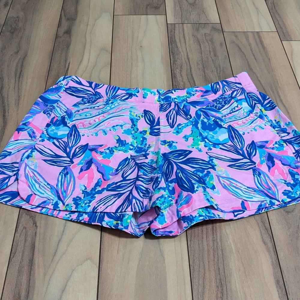 EUC! Lilly Pulitzer Ocean View Shorts Lilac Rose Just A Lil Jelly Size XS - Picture 2 of 12